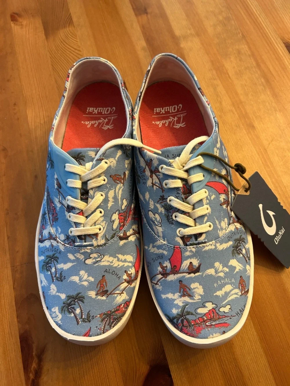 new OluKai x Kahala Tradewind shoes limited-edition Ocean Spray Outrigger Print